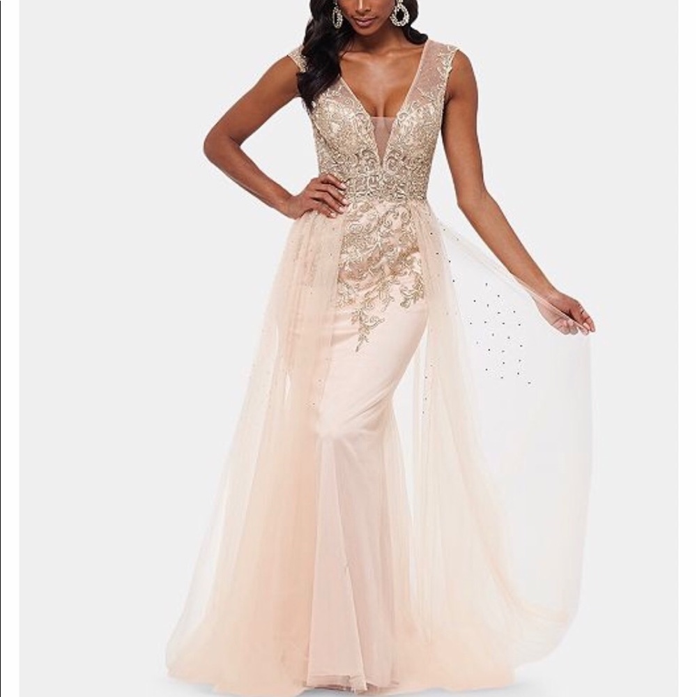 Rose gold prom dress